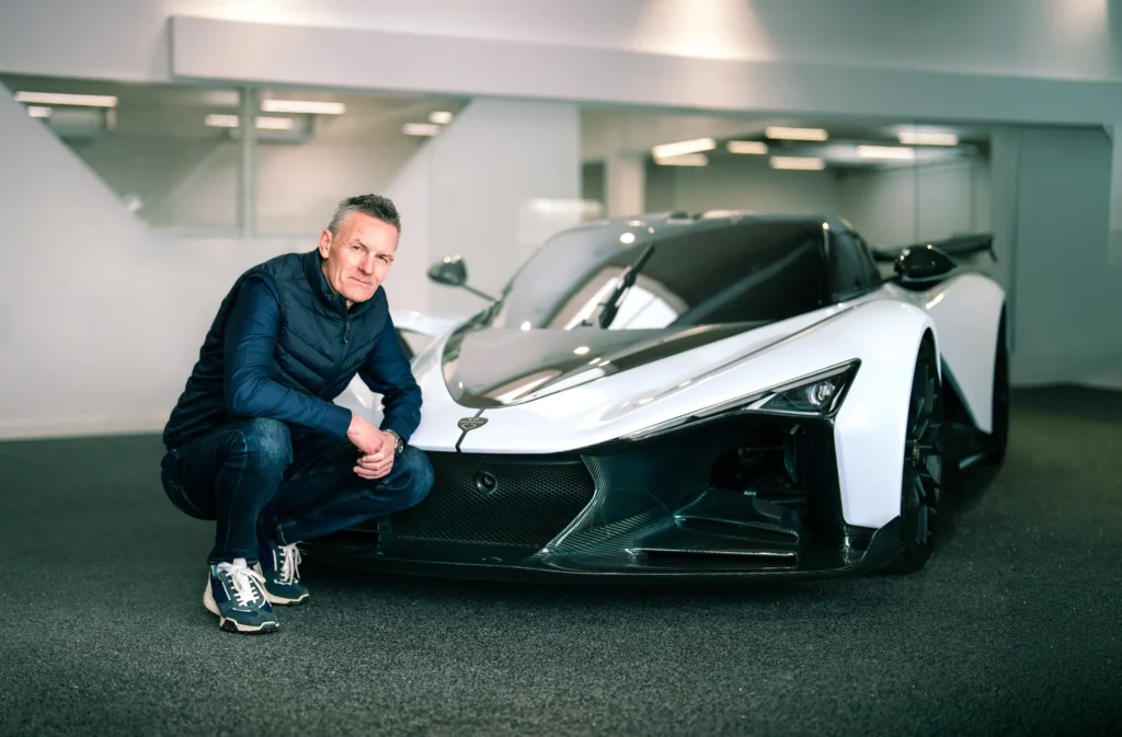 Mark Harrison, Chief Commercial Officer, alongside the Zenvo Aurora